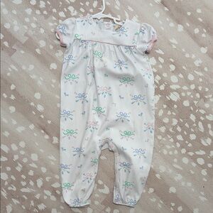 The Beaufort Bonnet Company White Bodysuit with Pink and Blue Accents